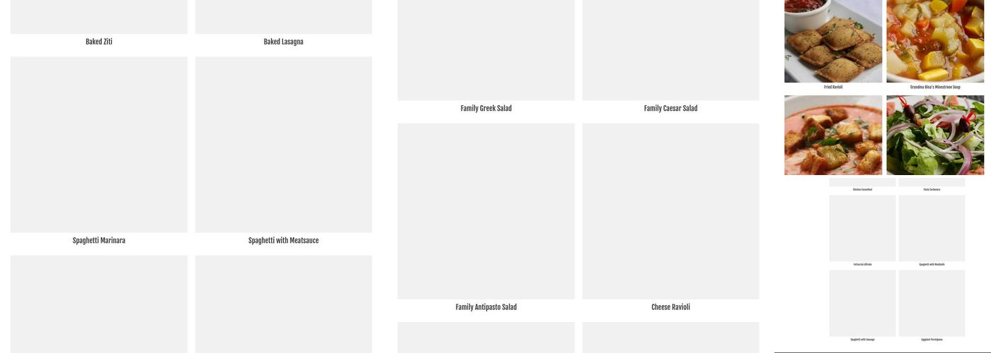 Bambinelli's Italian Restaurant Menu