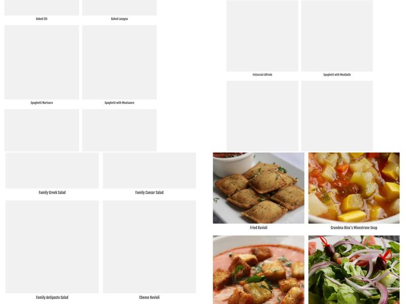 Bambinelli's Italian Restaurant Menu