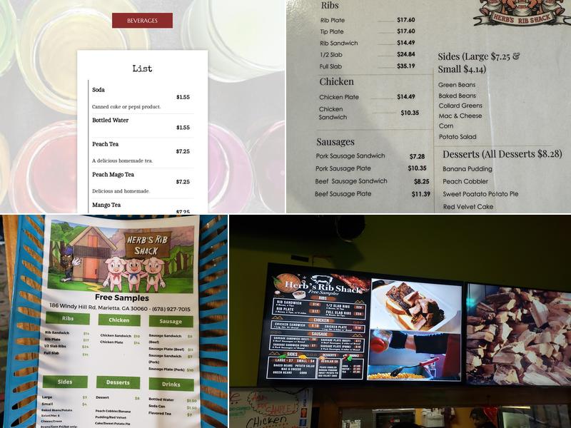Herb’s Rib Shack Menu