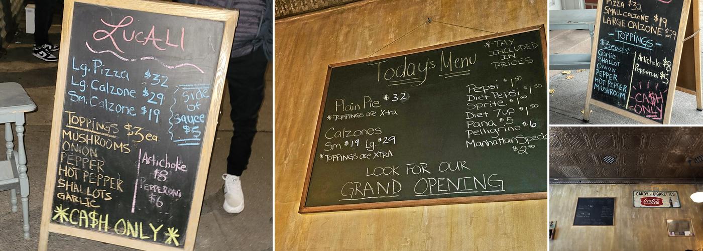Lucali Menu