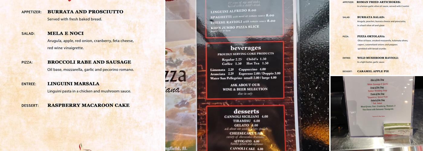 La Piazza Cucina Italiana Menu