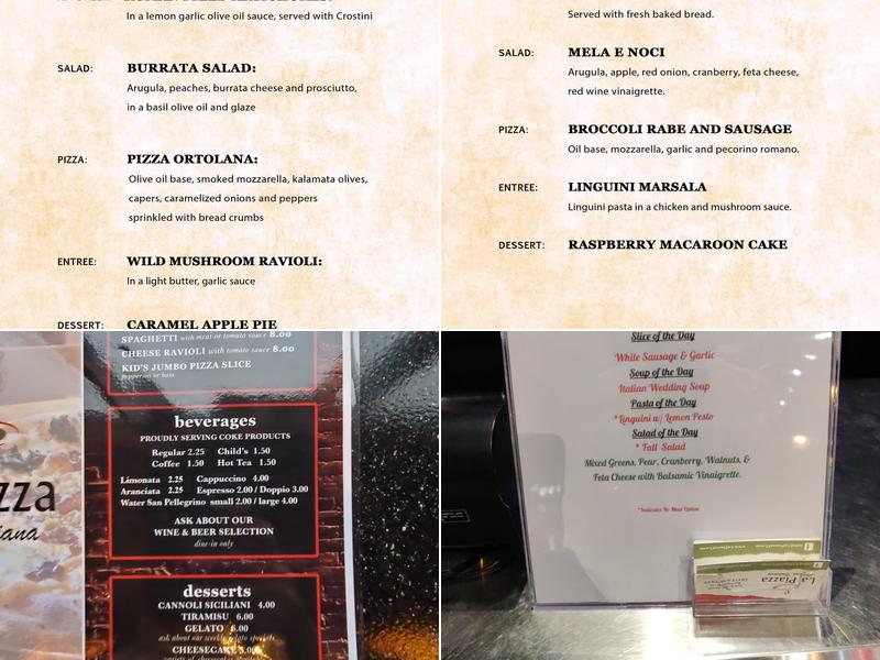 La Piazza Cucina Italiana Menu