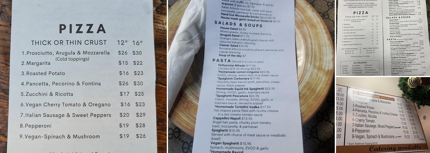 Anto Pizza & Pasta Menu