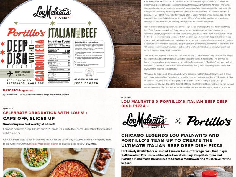 Lou Malnati's Pizzeria Menu