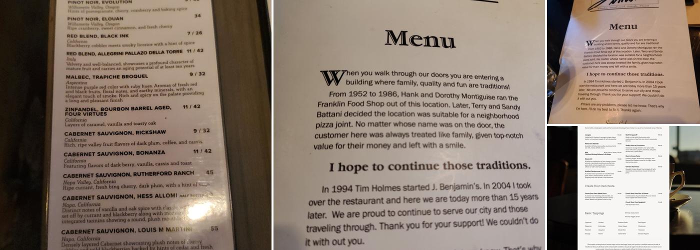 SIMON'S Menu