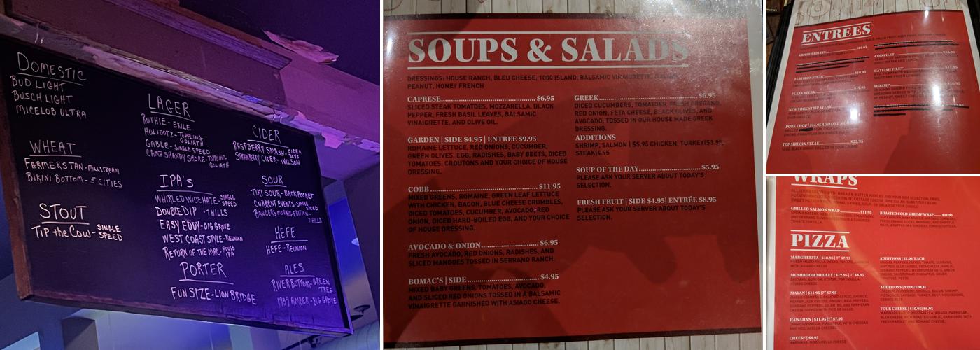 Bo Mac's Menu