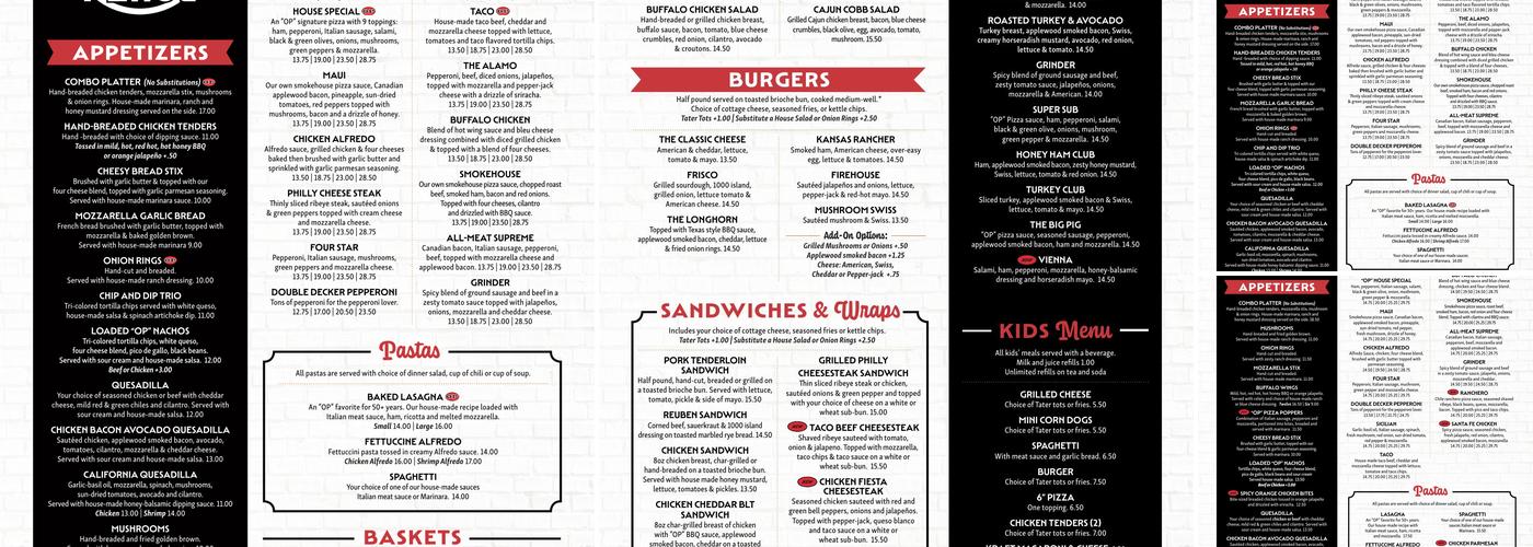 The Other Place Ankeny Menu