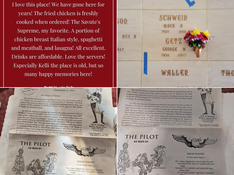 Savute's Italian Ristorante Menu