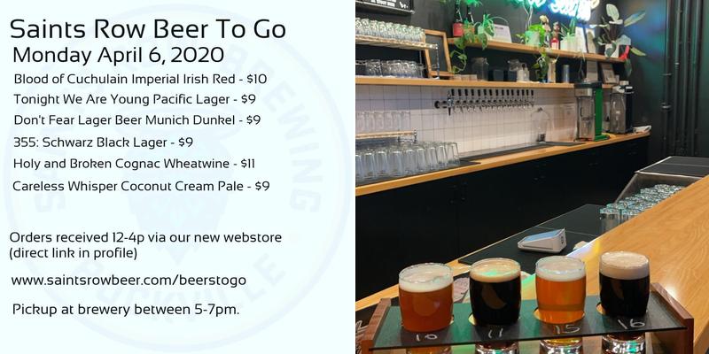 Saints Row Brewing Menu