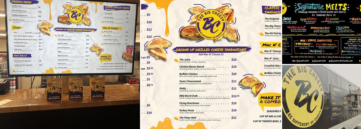 BIG CHEEZY Menu
