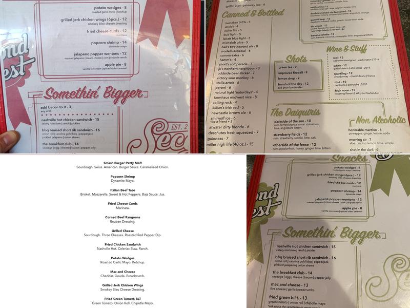 Second Best Menu