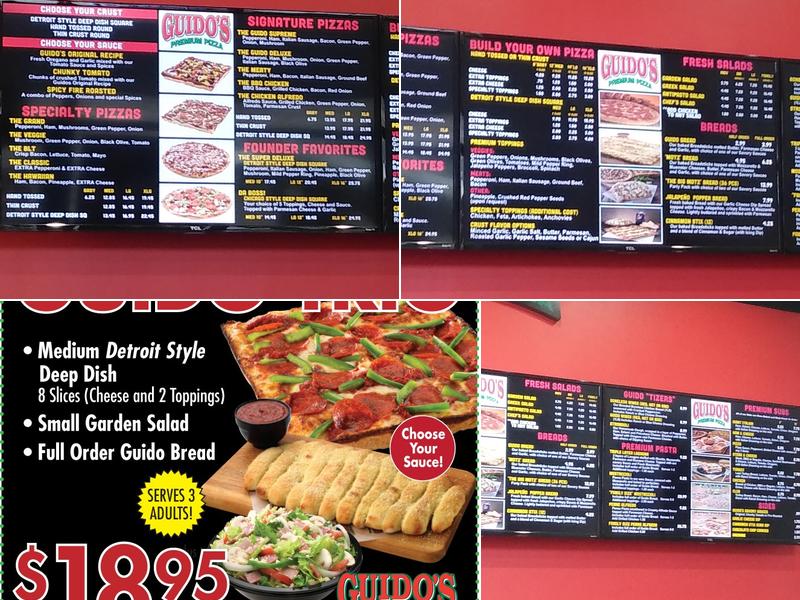 Guido's Premium Pizza Davison Menu