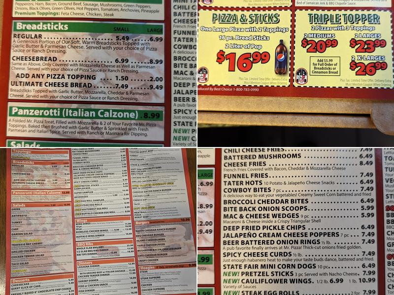 Mr. Pizza Menu