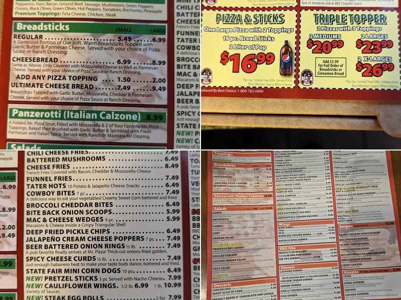 Mr. Pizza Menu