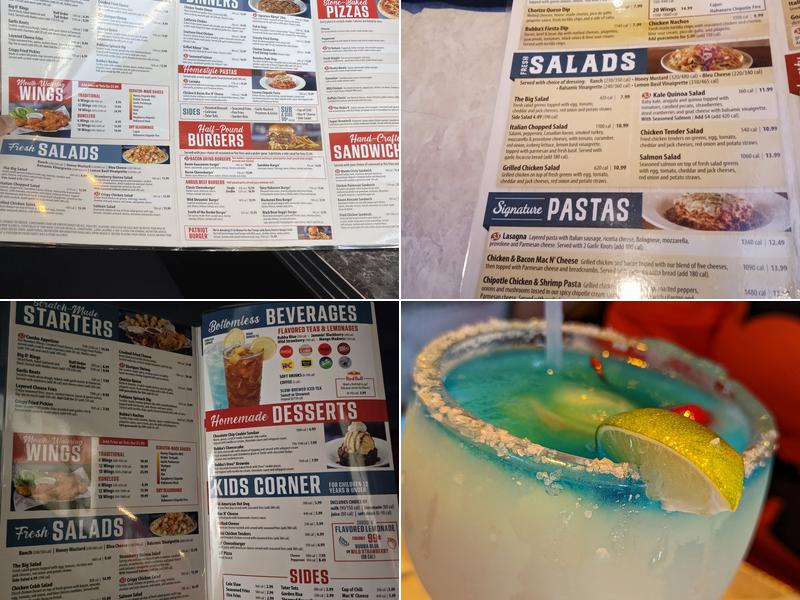 Bubba's 33 Menu