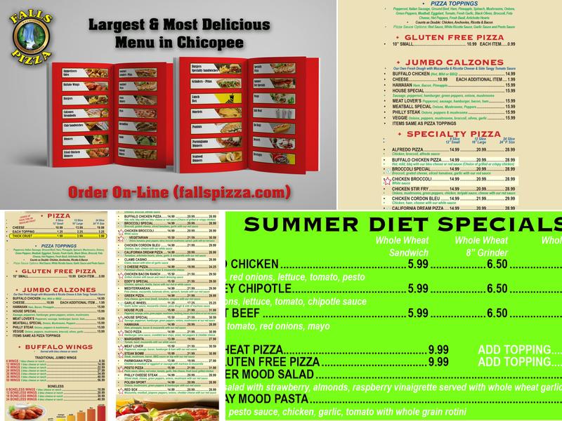 Falls Pizza and Craft Bar Menu