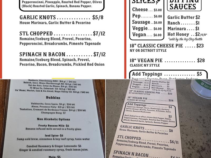 Pie Guy Pizza Menu