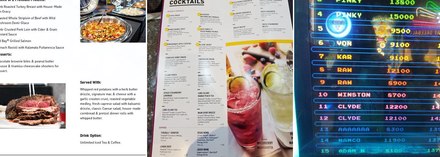 Main Event Independence Menu