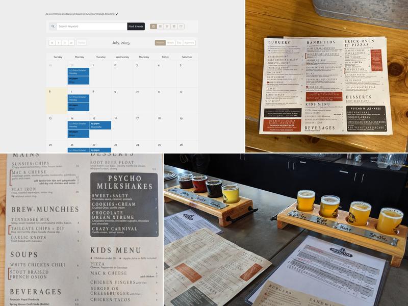 Invictus Brewing Company Menu