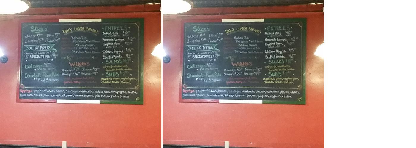 Nick's Tomato Pie Menu