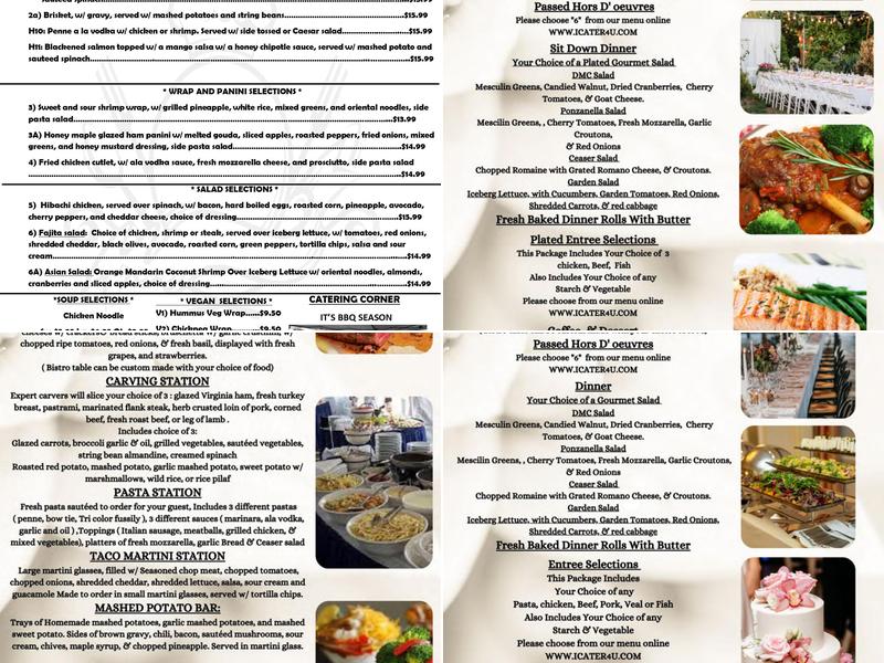 Delicious Moments Caterers Menu