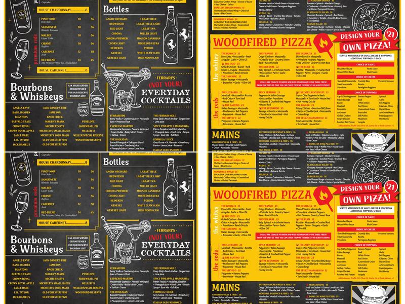 Ferrari Pizza Bar Menu