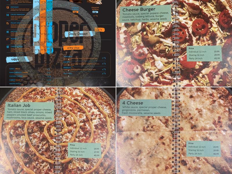 Proper Pizza New York Menu