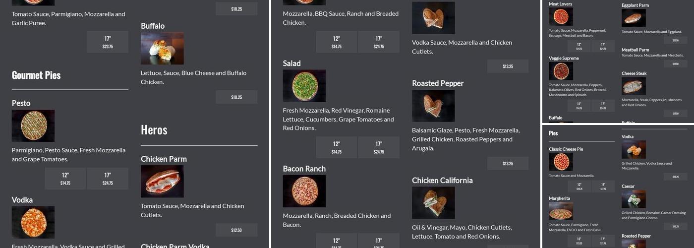 Round Pie Pizza Company Menu