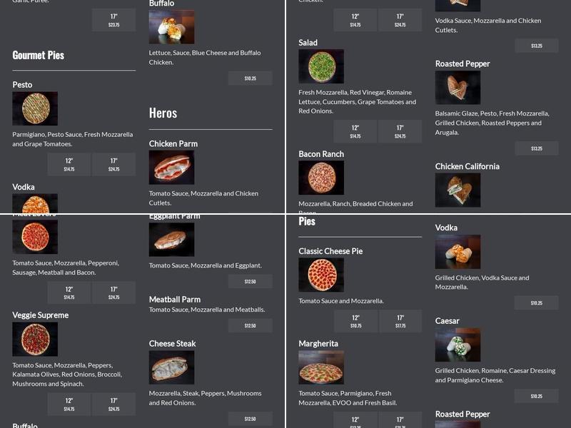 Round Pie Pizza Company Menu