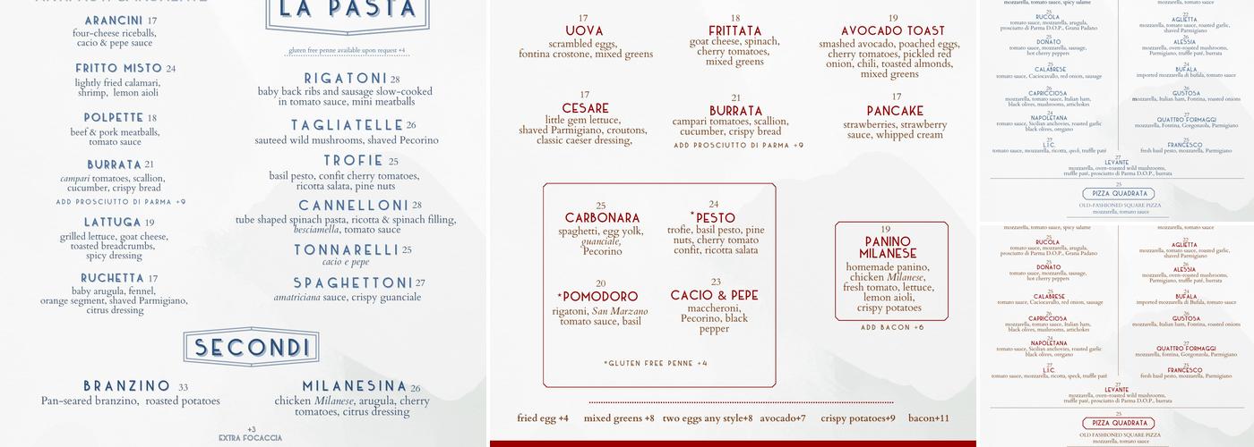 Levante Menu