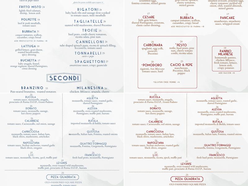 Levante Menu