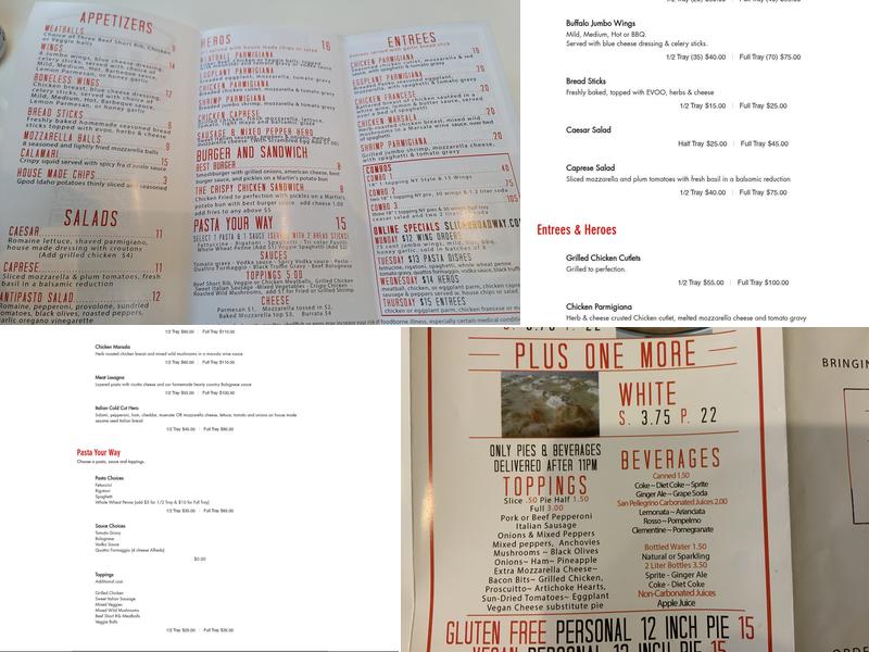sLICe Astoria Menu