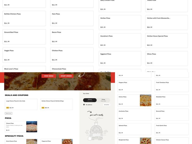 Joe's Pizza (Woodhaven NY) Menu