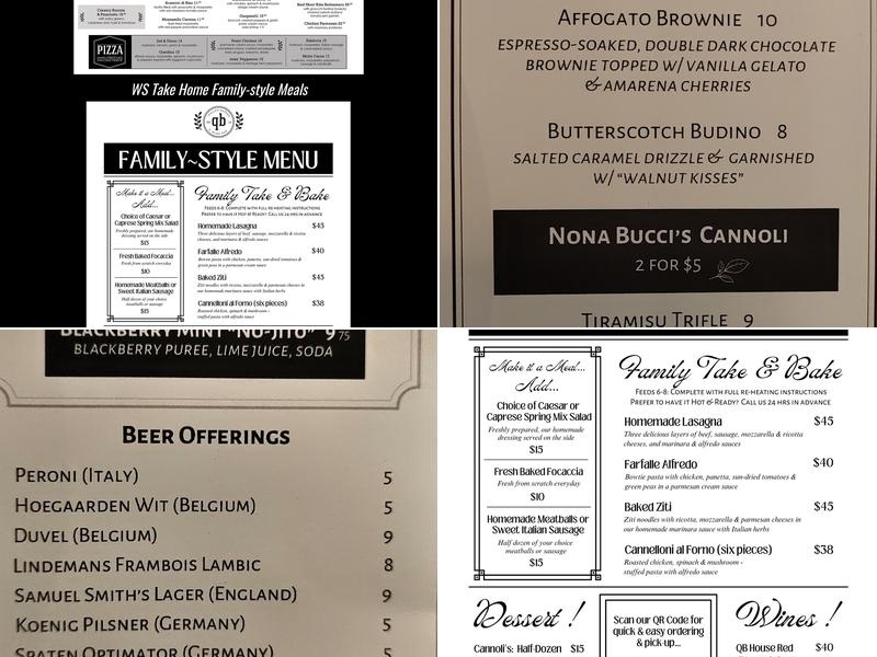 Quanto Basta Italian Eatery & Wine Bar Menu