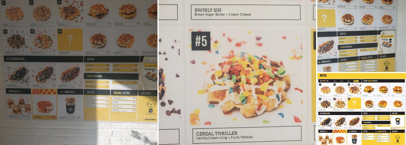 Smashed Waffles Menu