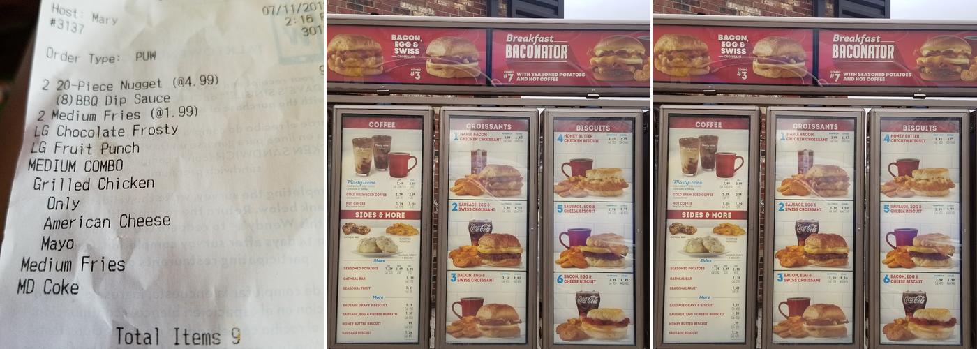 Wendy's Menu