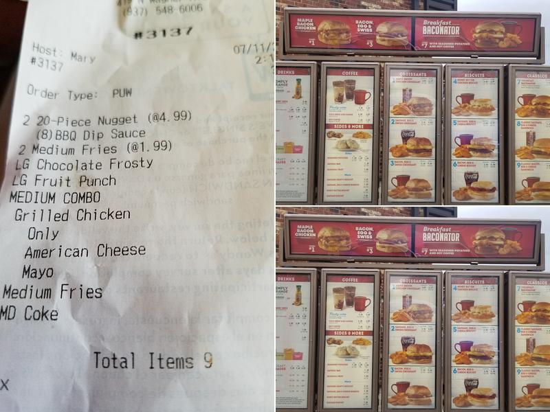 Wendy's Menu