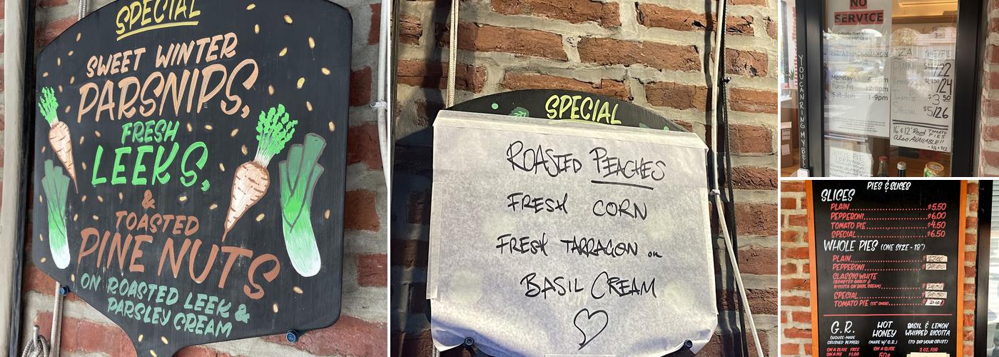 PIZZA Shackamaxon Menu