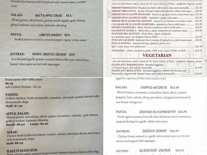 DiBari’s Main Street Pizza Menu