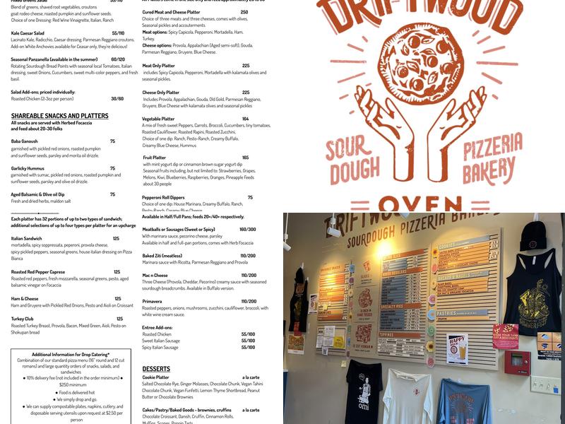 Driftwood Oven Menu