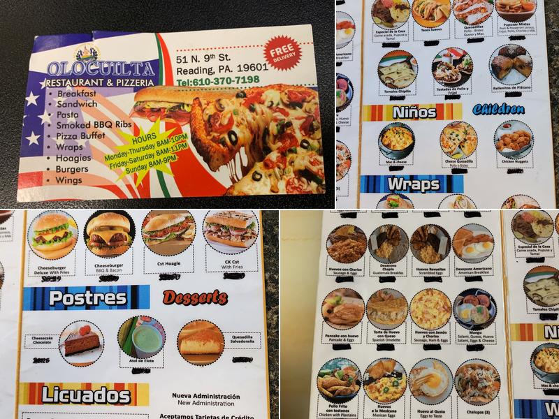 Olucuilta Menu