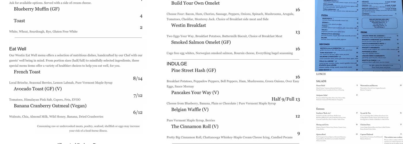 Alimentari Cucina e Bar Menu