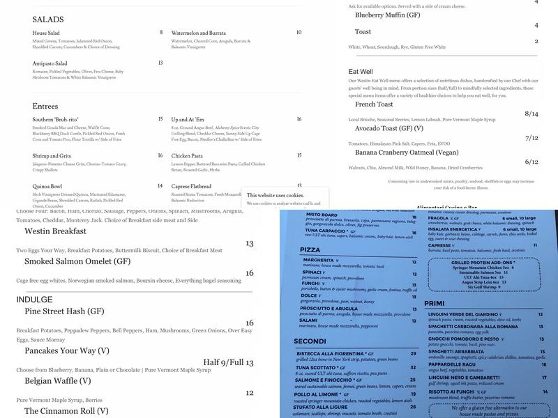 Alimentari Cucina e Bar Menu