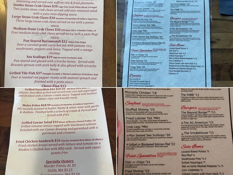 Scotties On The River Menu