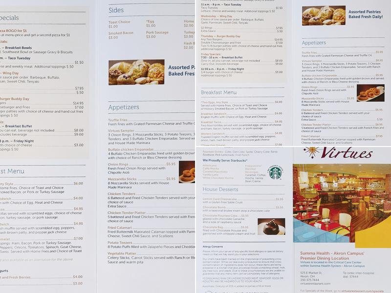 Virtues Menu