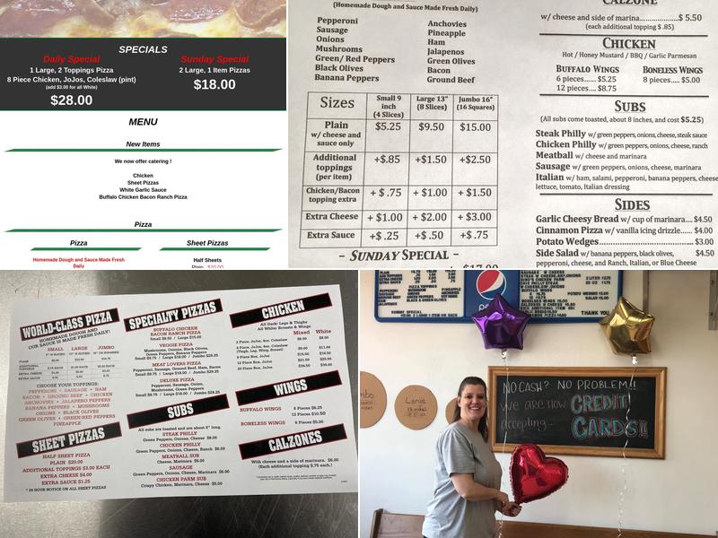 Gino's Pizza Menu