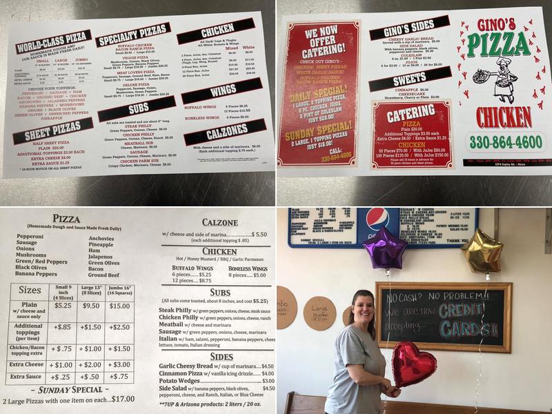 Gino's Pizza Menu