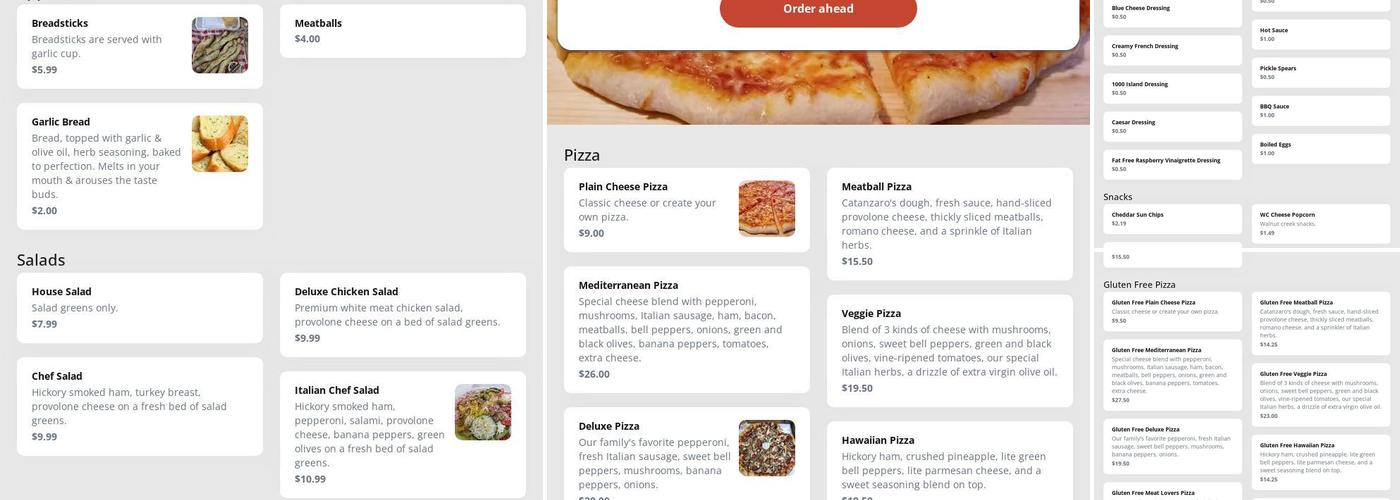 Catanzaro's Pizza & Subs Menu