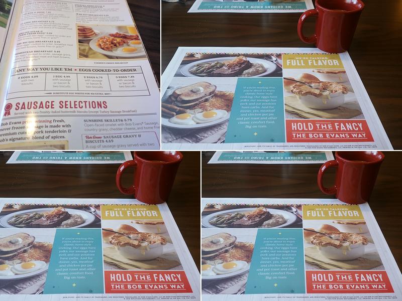 Bob Evans Menu
