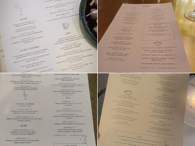 Sassetta Menu